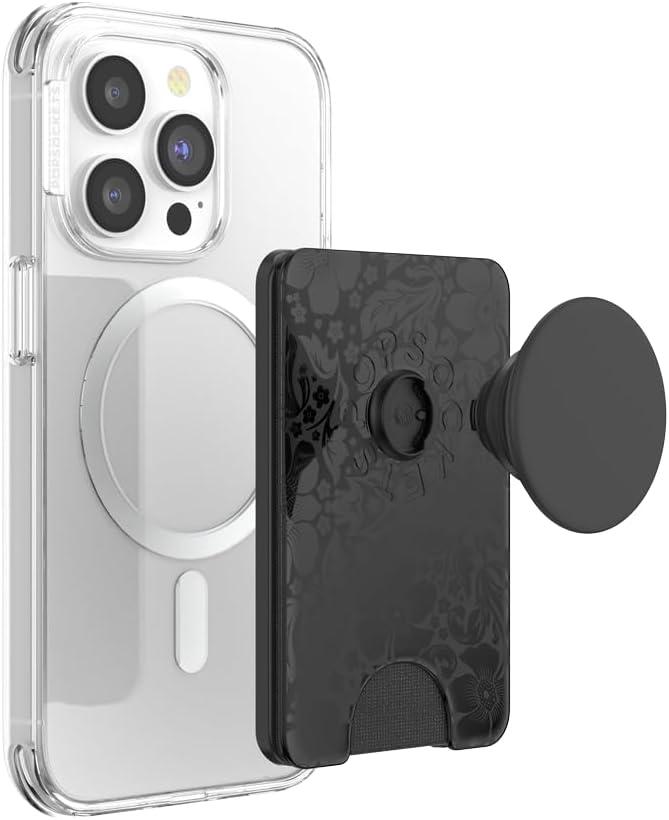 imagePopSockets Phone Wallet with Expanding Grip Phone Card Holder Wireless Charging Compatible Wallet Compatible with MagSafe Farmers MarketSpot Gloss