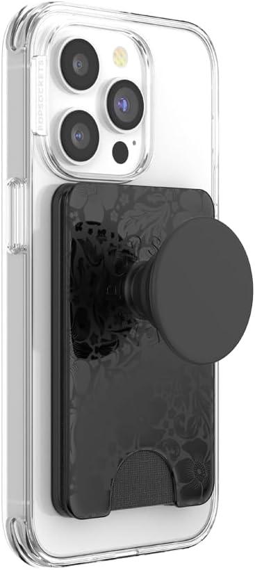 imagePopSockets Phone Wallet with Expanding Grip Phone Card Holder Wireless Charging Compatible Wallet Compatible with MagSafe Farmers MarketSpot Gloss