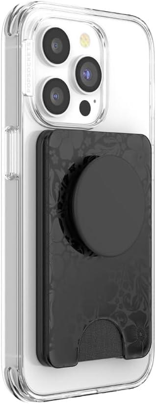 imagePopSockets Phone Wallet with Expanding Grip Phone Card Holder Wireless Charging Compatible Wallet Compatible with MagSafe Farmers MarketSpot Gloss