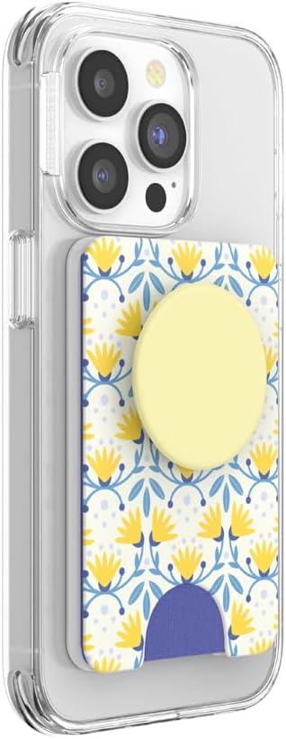 imagePopSockets Phone Wallet with Expanding Grip Phone Card Holder Wireless Charging Compatible Wallet Compatible with MagSafe Farmers MarketTea Towel