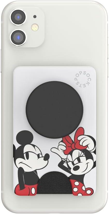 imagePopSockets Phone Wallet with Expanding Kickstand Phone Card Holder Disney Mickey Mouse and Minnie MouseMickey Minnie