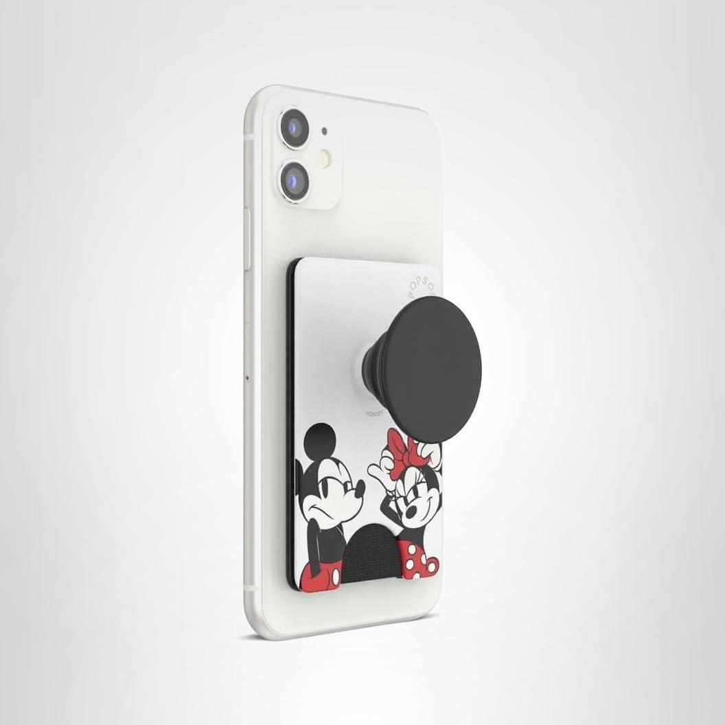 imagePopSockets Phone Wallet with Expanding Kickstand Phone Card Holder Disney Mickey Mouse and Minnie MouseMickey Minnie