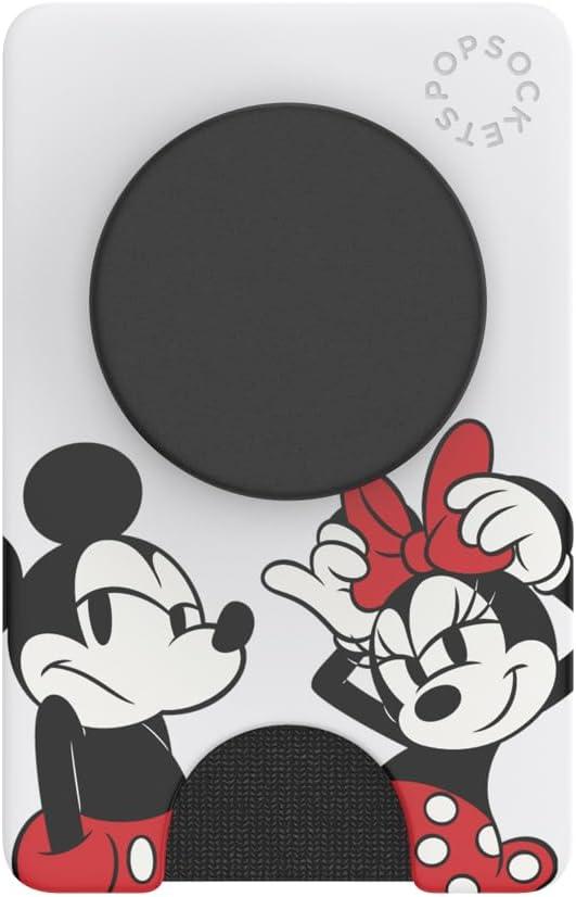 imagePopSockets Phone Wallet with Expanding Kickstand Phone Card Holder Disney Mickey Mouse and Minnie MouseMickey Minnie
