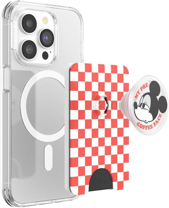 imagePopSockets Phone Wallet with Expanding Kickstand Phone Card Holder Disney Mickey Mouse and Minnie MouseMickeys Coffee