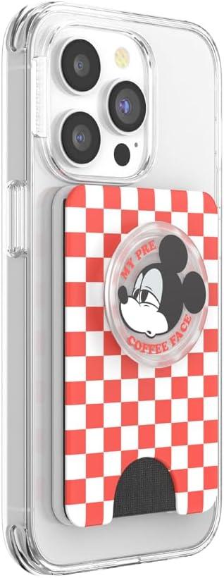 imagePopSockets Phone Wallet with Expanding Kickstand Phone Card Holder Disney Mickey Mouse and Minnie MouseMickeys Coffee