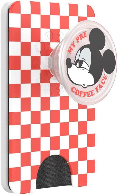 imagePopSockets Phone Wallet with Expanding Kickstand Phone Card Holder Disney Mickey Mouse and Minnie MouseMickeys Coffee