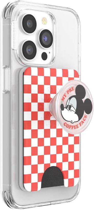 imagePopSockets Phone Wallet with Expanding Kickstand Phone Card Holder Disney Mickey Mouse and Minnie MouseMickeys Coffee