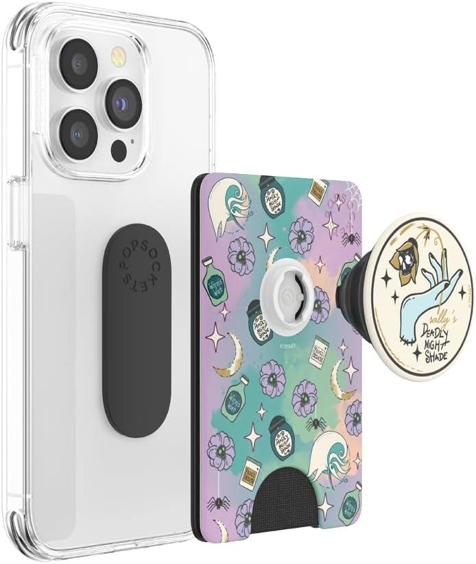 imagePopSockets Phone Wallet with Expanding Kickstand Phone Card Holder Disney Mickey Mouse and Minnie MouseNightshade