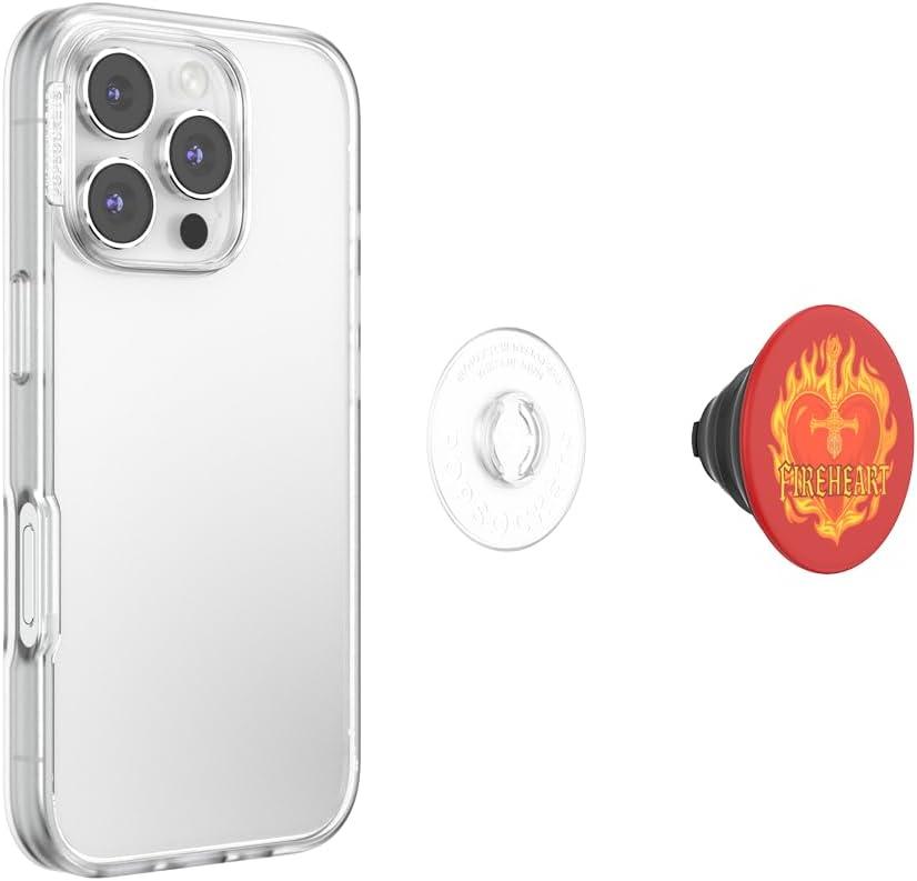 imagePopSockets Round Phone Grip Compatible with MagSafe Adapter Ring Included Phone Holder Wireless Charging Compatible Throne of GlassFireheart