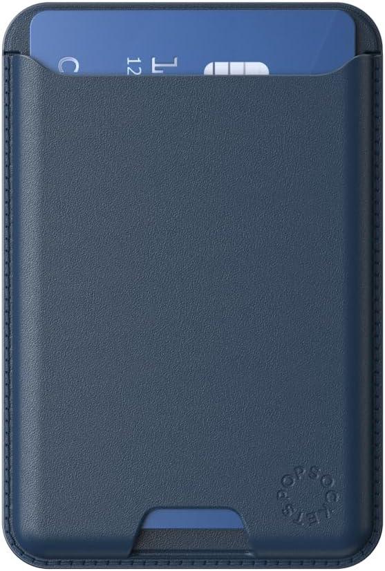 imagePopSockets Softgoods Phone Wallet with Expanding Grip and Adapter Ring for MagSafe Phone Card Holder Wireless Charging Compatible Wallet Compatible with MagSafe CantaloupeNavy