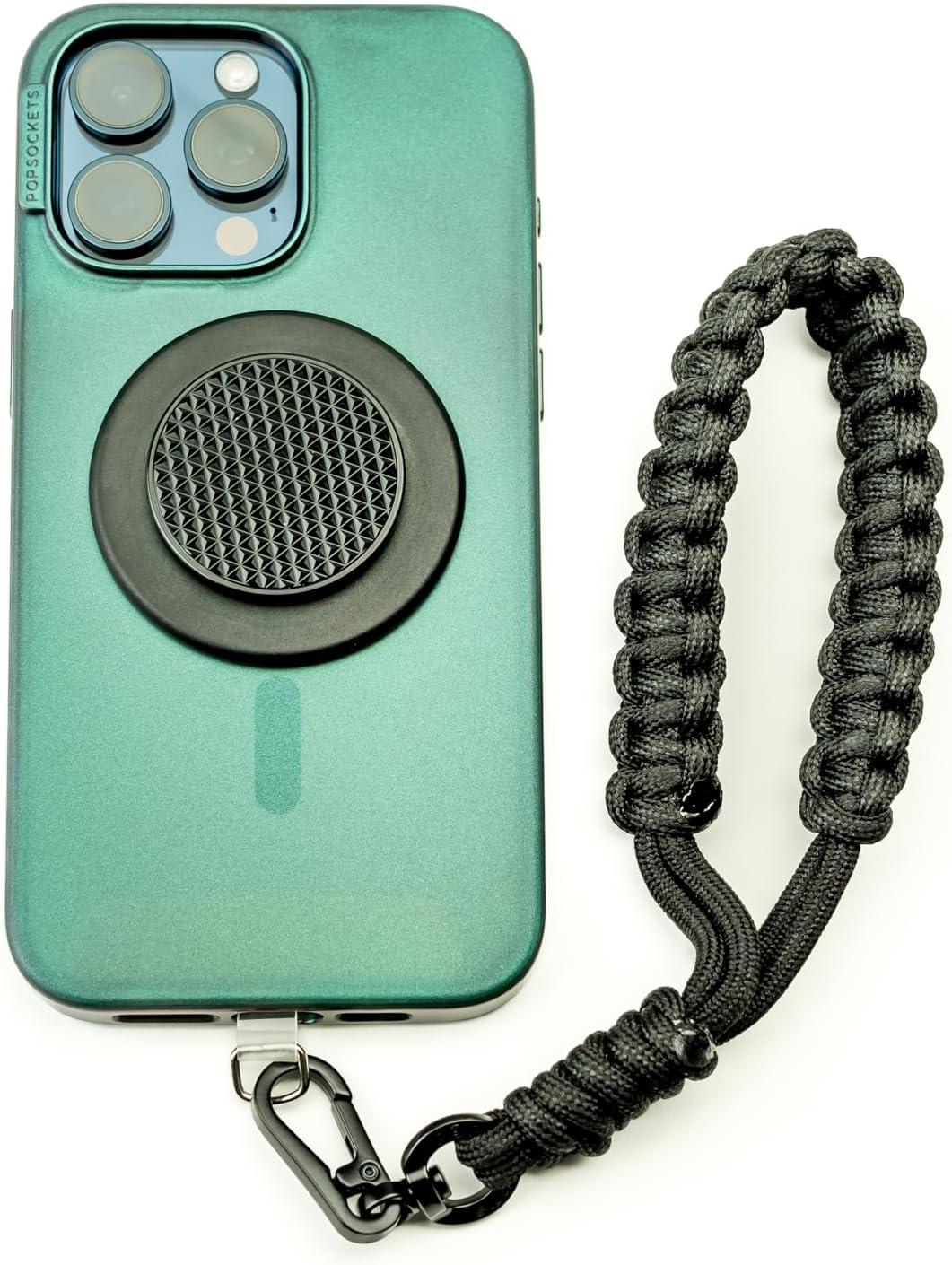 imagePopSockets Wristlet Phone Strap Wrist Strap for Phone Device Holder BlackCobra Black