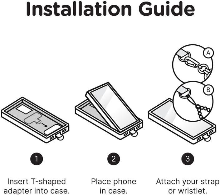 imagePopSockets Wristlet Phone Strap Wrist Strap for Phone Device Holder BlackCobra Cobalt