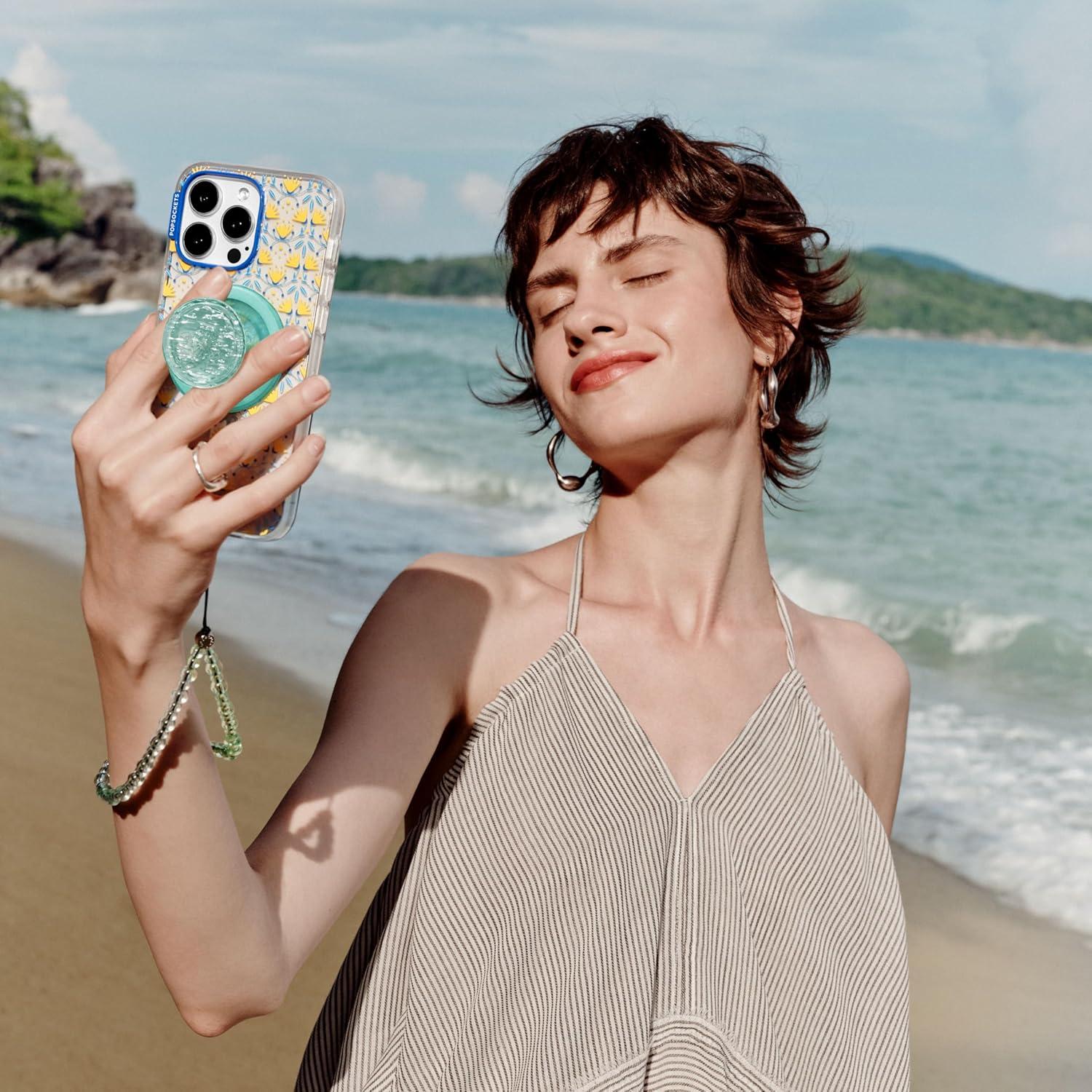 imagePopSockets Wristlet Phone Strap Wrist Strap for Phone Device Holder BlackPool