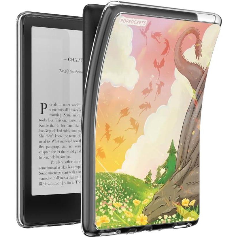 imagePopSockets Kindle Paperwhite 2021 Case 11th Gen 68 amp Signature Edition  Slim Protective Cover with Builtin MagSafeCompatible Ring for MagSafe PopGrip EReader Accessory  Abraxos