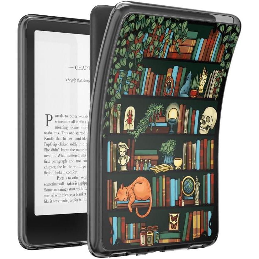 imagePopSockets Kindle Paperwhite Case 12th Gen 7 202425 Signature Edition amp Colorsoft  Slim Protective Cover with Builtin MagSafe Ring for MagSafe PopGrip EReader Accessory  Storied Shelves