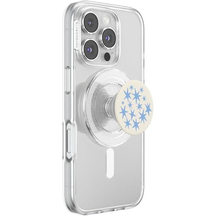 imagePopSockets Phone Grip for MagSafe with Kickstand Magnetic Stand Swappable Top Secure Hold for iPhone MagSafe Cases Phone amp Tablet Grip  Enamel Heart of GoldStargazer