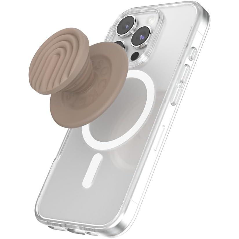 imagePopSockets Phone Grip for MagSafe with Kickstand Magnetic Stand Swappable Top Secure Hold for iPhone MagSafe Cases Phone amp Tablet Grip Cute PopSockets Curves LatteLatte