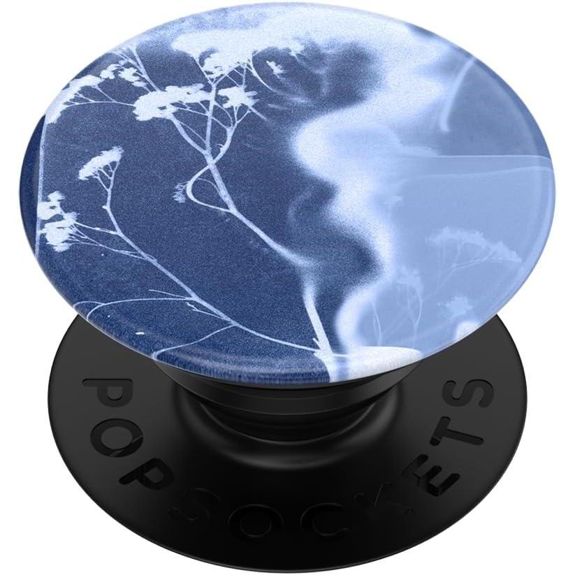imagePopSockets Phone Grip with Expanding Kickstand Adhesive Grip Cute PopSockets  Mod FlowersIndigo Blue