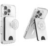 imagePopSockets Phone Wallet with Expanding Grip Phone Card Holder Wireless Charging Compatible Wallet Compatible with MagSafe  White