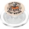 imageRead Books Be Kind Stay Weird Skeleton Reading Book Bookish PopSockets Adhesive PopGripMagnetic PopGrip