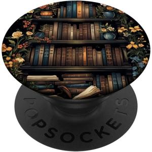 Book Lover Libraries Bookworm Reading Literature Librarian PopSockets Adhesive PopGrip(Adhesive PopGrip)
