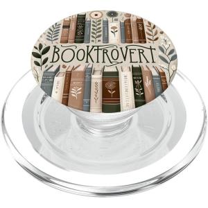 Book Lover Reading Flower Floral Cute Reader Booktrovert PopSockets PopGrip for MagSafe(Magnetic PopGrip)