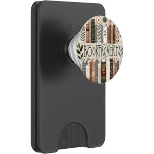 Book Lover Reading Flower Floral Cute Reader Booktrovert PopSockets PopGrip for MagSafe(Magnetic PopWallet)