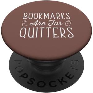 Cocoa – Bookmarks Are For Quitters Reading Lover Book Club PopSockets Swappable PopGrip(Standard)