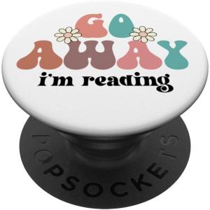 Go Away I’m Reading Book Booktrovert Im Reading Books Lover PopSockets PopGrip for MagSafe(Adhesive PopGrip)