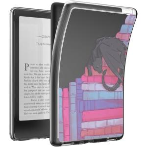 PopSockets Kindle Paperwhite 2021 Case (11th Gen, 6.8”) & Signature Edition – Slim Protective Cover with Built-in MagSafe-Compatible Ring for MagSafe PopGrip, E-Reader Accessory – Curled Up