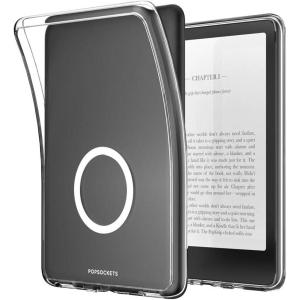 PopSockets Kindle Paperwhite Case (12th Gen, 7”, 2024/25), Signature Edition & Colorsoft – Slim Protective Cover with Built-in MagSafe-Compatible Ring for MagSafe PopGrip, E-Reader Accessory – Clear