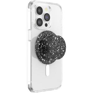 PopSockets Phone Grip for MagSafe with Kickstand, Magnetic Stand, Swappable Top, Secure Hold for iPhone MagSafe Cases, Phone & Tablet Grip – Curvers State(Black Speckle)