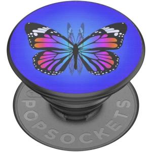 PopSockets Phone Grip for MagSafe with Kickstand, Magnetic Stand, Swappable Top, Secure Hold for iPhone MagSafe Cases, Phone & Tablet Grip – Enamel Heart of Gold(Flutterfly)