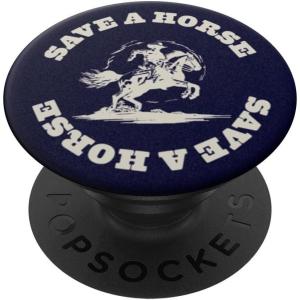 PopSockets Phone Grip with Expanding Kickstand- Save A Horse PopSockets PopWallet for MagSafe(Adhesive PopGrip)