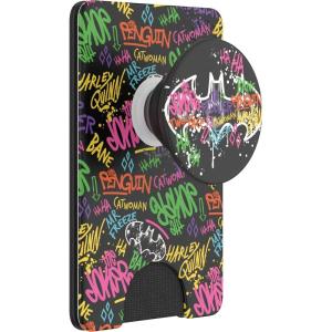 PopSockets Phone Wallet with Expanding Grip, Phone Card Holder, DC Comics(Gotham Baddies)
