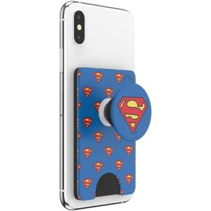 PopSockets Phone Wallet with Expanding Grip, Phone Card Holder, DC Comics(Superman)