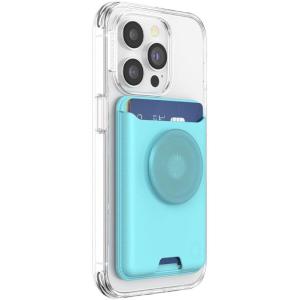 PopSockets Phone Wallet with Expanding Grip, Phone Card Holder, Wireless Charging Compatible, Wallet Compatible with MagSafe – Farmer’s Market(Blue)