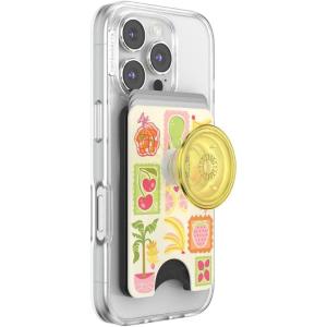 PopSockets Phone Wallet with Expanding Grip, Phone Card Holder, Wireless Charging Compatible, Wallet Compatible with MagSafe – Farmer’s Market(Farmer’s Market)