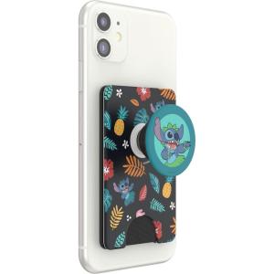 PopSockets Phone Wallet with Expanding Kickstand, Phone Card Holder, Disney – Mickey Mouse and Minnie Mouse(Stitch Aloha)