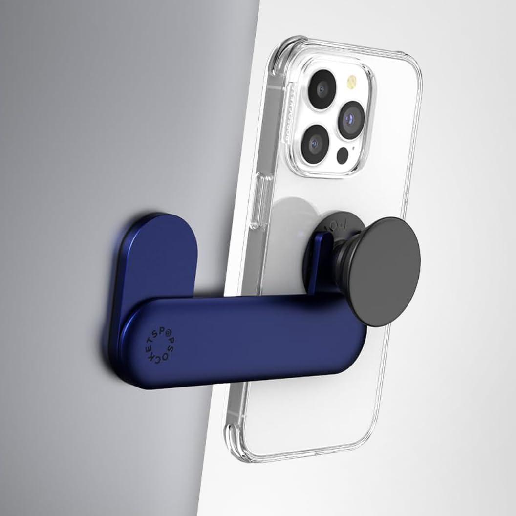 imagePopSockets Laptop Mount for Phone Grip Phone Mount Device Holder for Laptop BlackNavy