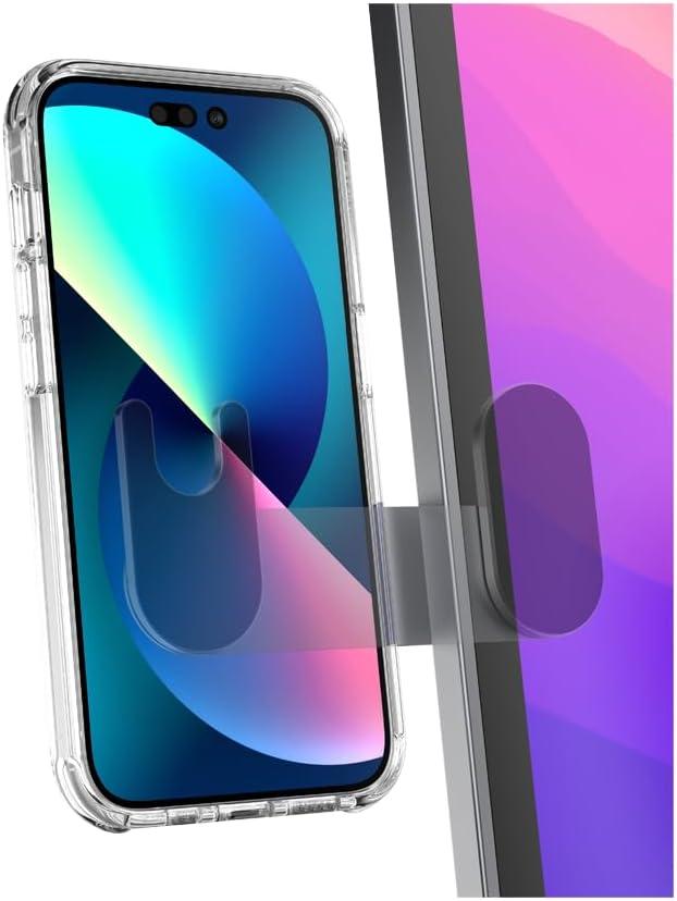 imagePopSockets Laptop Mount for Phone Grip Phone Mount Device Holder for Laptop BlackSilver