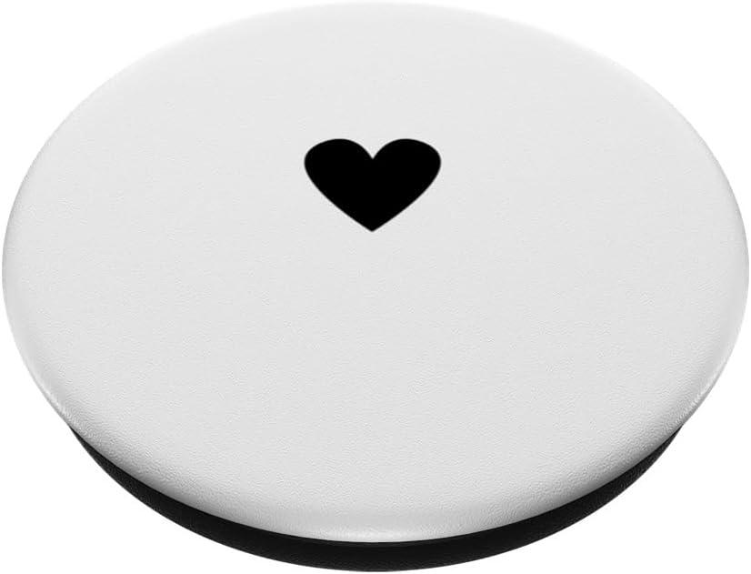 imagePopSockets Phone Grip Heart PopSocket BampW Heart PopSockets PopGrip for MagSafeAdhesive PopGrip