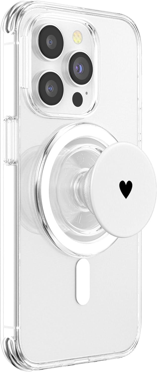 imagePopSockets Phone Grip Heart PopSocket BampW Heart PopSockets PopGrip for MagSafeMagnetic PopGrip
