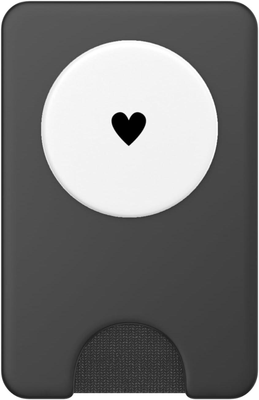 imagePopSockets Phone Grip Heart PopSocket BampW Heart PopSockets PopGrip for MagSafeMagnetic PopWallet