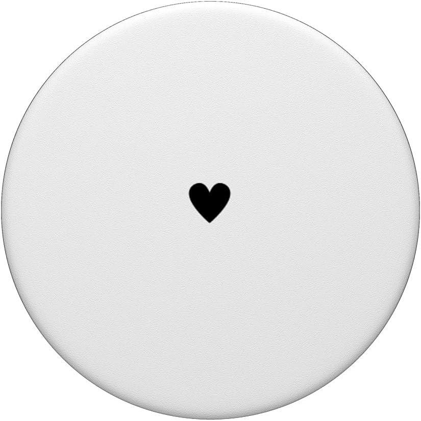 imagePopSockets Phone Grip Heart Cute Small Black Heart PopSockets PopGrip for MagSafeAdhesive PopGrip