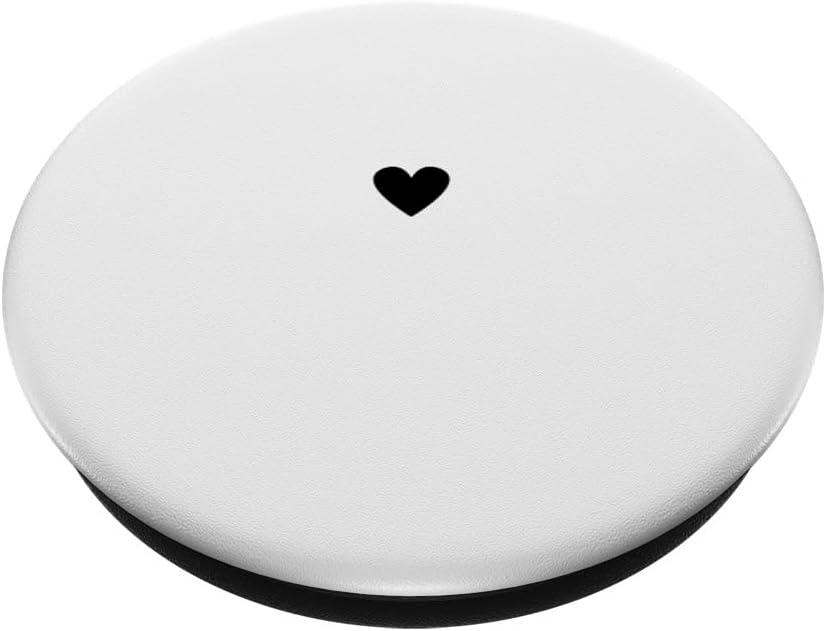 imagePopSockets Phone Grip Heart Cute Small Black Heart PopSockets PopGrip for MagSafeAdhesive PopGrip