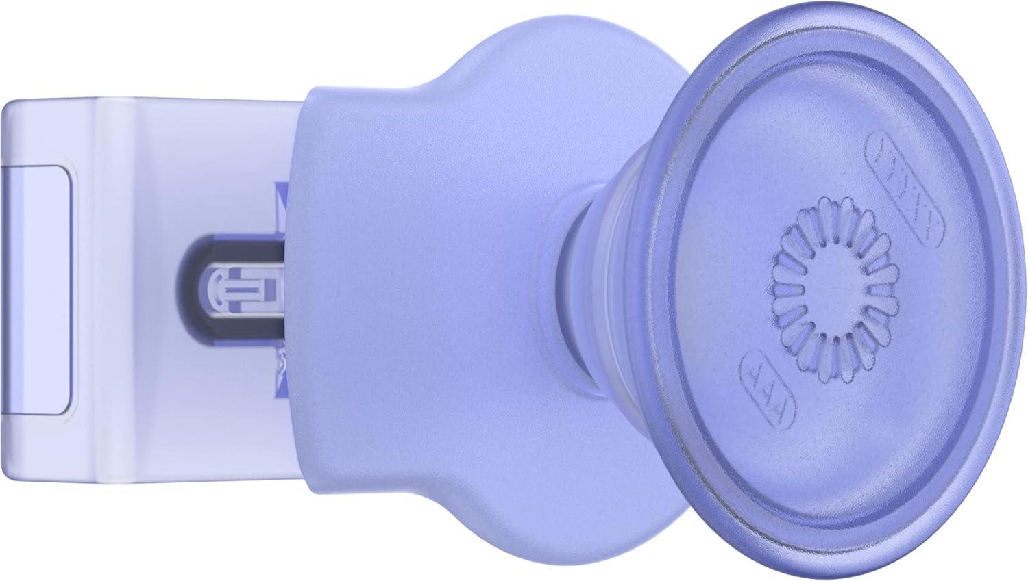 imagePopSockets Phone Grip Slide for Phones and Cases Sliding Phone Grip with Expanding Kickstand Clear on WhiteDeep Periwinkle