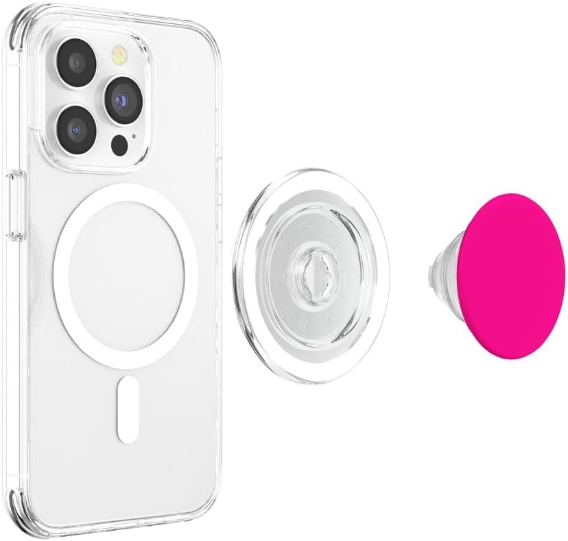imagePopSockets Phone Grip amp Stand Hot Pink PopSockets PopGrip for MagSafeMagnetic PopGrip