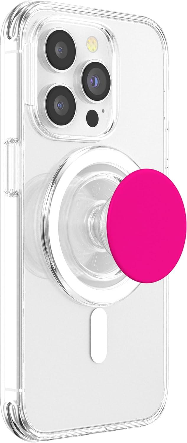 imagePopSockets Phone Grip amp Stand Hot Pink PopSockets PopGrip for MagSafeMagnetic PopGrip