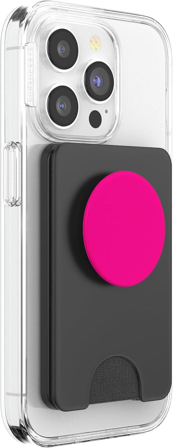 imagePopSockets Phone Grip amp Stand Hot Pink PopSockets PopGrip for MagSafeMagnetic PopWallet